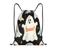 Cute Halloween Dark Borsa con Cordoncino Pieghevole Borsa Palestra Stringa Gym Sack per Shopping Donna Uomo 36X42Cm