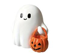 Cute Halloween Ghost Resin Figurine - Spooky Tabletop Ornament | Festive