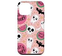 Cute Halloween Ghost Skull Bat Pink Pastel Fall Print Custodia per iPhone 12 mini