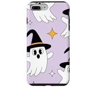 Cute Halloween Ghost Witch Hat Pastel Purple Look Custodia per iPhone 7 Plus/8 Plus