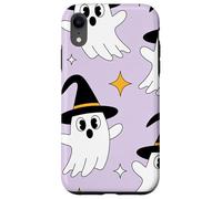 Cute Halloween Ghost Witch Hat Pastel Purple Look Custodia per iPhone XR
