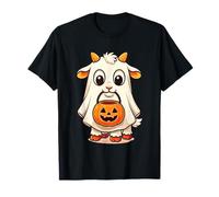 Cute Halloween Goat Ghost Funny Spooky Trick or Treat Maglietta
