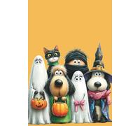 Cute Halloween Pets Notebook: 6 x 9 College Ruled Journal for Dog & Cat Lovers: #4