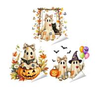 Cute Halloween Stickers, Pumpkin Ghost Decals, Window Glass Decor