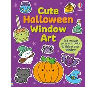 Cute Halloween Window Art: A Cute Craft Book with Pumpkins, Ghosts, and Bats, for Kids (Ages 5-8)