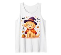 Cute Halloween Witch Dog Pumpkin Bats Canotta