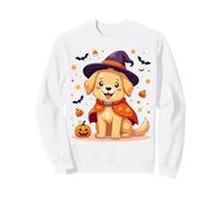 Cute Halloween Witch Dog Pumpkin Bats Felpa