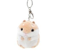 Cute Hamster Keychain - Soft Plush | Portable Mini Pendant | Stuffed Animal Toy Keyring,Backpack, Purse, Car Keys | Adorable Gift For Kids, Teens, Hamster Lovers
