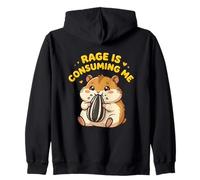 Cute Hamster Rage Mi consuma Un Meme Divertente Felpa con Cappuccio