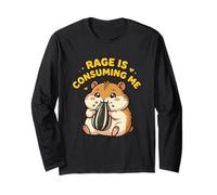 Cute Hamster Rage Mi consuma Un Meme Divertente Maglia a Manica