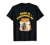 Cute Hamster Rage Mi consuma Un Meme Divertente Maglietta