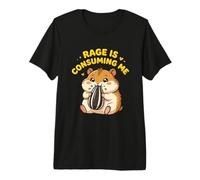 Cute Hamster Rage Mi consuma Un Meme Divertente Maglietta Premium