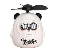 Cute Handheld Fan, Portable Desktop Fan, Panda Shape Design, Ricaricabile Electric Cooling, Ultra-Quiet for Outdoor, Travel & Hot Weather Use, 6,8 x 6,6 x 7,4 cm, 250 mAh