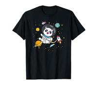 Cute Happy Cartoon Kawaii Space Kids Boys Girls Panda Lover Maglietta