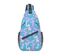 Cute Happy Dinosaurs With Rainbow Donna Uomo Borsa A Tracolla Leggera Borsa Monospalla Antifurto Crossbody Bag Per Treeking Trekking Lavoro Sportivo