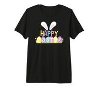 Cute Happy Easter Bunny Ears Easter Party Egg Hunt Maglietta Premium