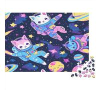 Cute Happy Kittens Puzzle 1000 Pezzi Per Appassionati, Decorazione Personalizzata, Gioco Educativo 14+, Regalo Creativo Adulti 1000pcs (75x50cm)