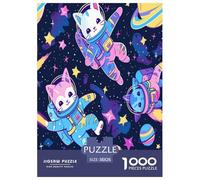 Cute Happy Kittens Puzzle Impossible 1000Pcs Decorazione Per La Casa. Giochi Rilassamento E Intelligence Per Adulti E Bambini Da 12 Anni 38x26cm/1000pcs