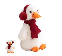Cute Headphone Duck Plush - Soft Stuffed Animal, Adorable Earphone Duck Plush Toy with Scarf, Cuddly Bedtime Soothing Doll for Boys, Sisters, Friends, Teens; Sofa, Couch, Dorm, Car Seat Decor