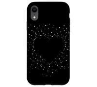 Cute Heart Black and White Art Stars for Women and Teens Custodia per iPhone XR