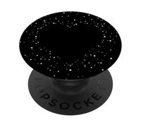 Cute Heart Black and White Art Stars for Women and Teens PopSockets PopGrip Adesivo