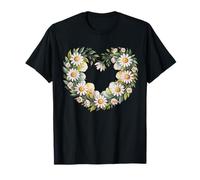 Cute Heart of Daisies Boho Botanical Daisy Heart Spring Feel Maglietta