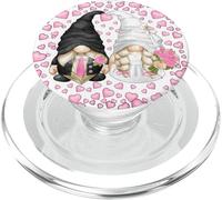 Cute Heart Pattern For Wedding Mr. Groom Mrs. Bride Gnome PopSockets PopGrip per MagSafe