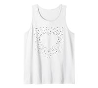 Cute Heart White And Black Art Stars Canotta