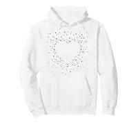 Cute Heart White And Black Art Stars Felpa con Cappuccio
