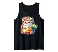 Cute Hedgehog Ananas Tropical Summer Vibes Canotta