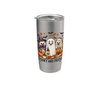 Cute Hedgehog Halloween Witch Ghost Mummy Hedgehog Lovers Bicchiere termico in acciaio inox doppia parete