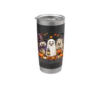 Cute Hedgehog Halloween Witch Ghost Mummy Hedgehog Lovers Bicchiere termico in acciaio inox doppia parete