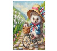 Cute Hedgehog Jigsaw Puzzle 1000 Pezzi Per Adulti Gioco Jigsaw Toys Adolescenti Puzzles Gifts Decorazione Murale 78×53cm