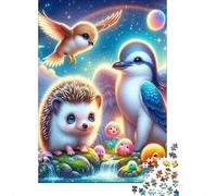 Cute Hedgehog Jigsaw Puzzle Impossible 1000 Pezzi Decorazione Per La Casa. Rilassamento E Intelligence Per Adulti E Ragazzi Da 14 Anni 1000pcs (75x50cm)