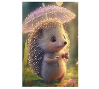Cute Hedgehog Puzzle Games for Adults E Bambini - for Creativity And Mindfulness - Challenging Jigsaw Puzzles 1000 Pezzi for Family 78×53cm