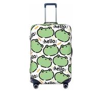 Cute Hello Frog - Copribagagli da viaggio, elastico, per valigie, 45-81 cm, Nero , XL