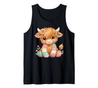 Cute Highland Cow Ragdoll Adorable Patchwork Farm Animal Canotta