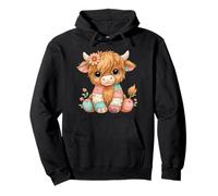 Cute Highland Cow Ragdoll Adorable Patchwork Farm Animal Felpa con Cappuccio