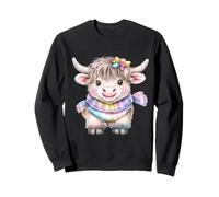 Cute Highland Cow with Rainbow Scarf - Kawaii Baby Cow Felpa