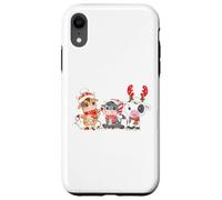 Cute Highland Cows Christmas Holiday Country Heifer Farm Custodia per iPhone XR