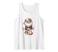 Cute Hippie Santa Barefoot in Flower Power Outfit for Summer Canotta