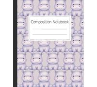 Cute Hippopotamus Pattern Composition Notebook: A Fun Hippo Journal for School Notes, Creative Writing, and Daily Doodling for Kids and Teens