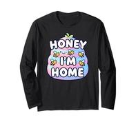 Cute Honey I'm Home Beehive Pun Maglia a Manica