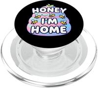 Cute Honey I'm Home Beehive Pun PopSockets PopGrip per MagSafe