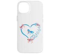Cute Horse Girl Coquette Blue Bow Heart Horseshoe Equestrian Custodia per iPhone 14 Plus