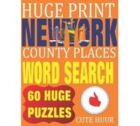Cute Huur Huge Print New York County Places Word Search (Tascabile)