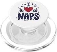 Cute I heart Naps design for Moms, Sleepy Girl Funny Mom PopSockets PopGrip per MagSafe