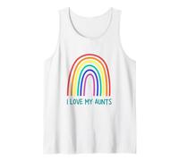 Cute I Love My Aunts Rainbow Family Lesbian Aunt Couple Canotta