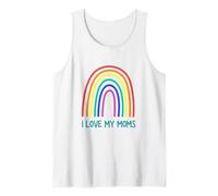Cute I Love My Moms Rainbow Family Two Mothers 2 Mommies Canotta