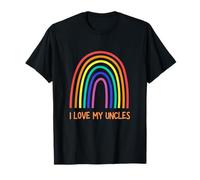 Cute I Love My Uncles Rainbow Family Gay Uncle Maglietta
